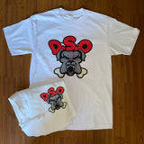 White DSO Short Set Red Font