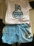 Baby Blue Been Paid Short Set
