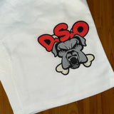 White DSO Short Set Red Font